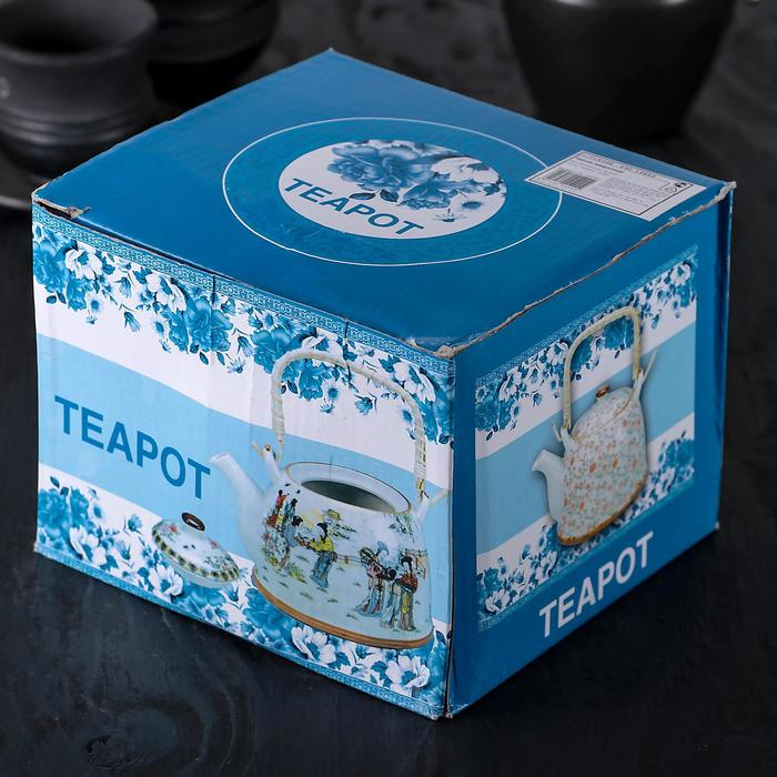 Чайник керамический заварочный с металлическим ситом &laquo;Парк&raquo;, 900 мл