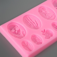 Молд силикон "Скелеты и черепа" 10 предметов 7,2х13,6 см Молд силикон "Скелеты и черепа" 10 предметов 7,2х13,6 см