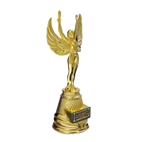 Кубок наградная фигура Ника &laquo;Лучший руководитель&raquo;, пластик, золото, 19,5 х 7,3 см