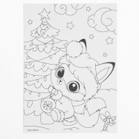 Аппликация стразами на новый год для детей «Белочка», А6, новогодний набор для творчества Аппликация стразами на новый год для детей «Белочка», А6, новогодний набор для творчества