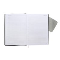 Ежедневник недатированный, 205х150 мм 168 листов, кожзам, блок 70 г/м2, ляссе, магнитный хлястик, серый