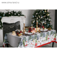 Скатерть "Этель" Праздник в лесу 147х180 см с ГМВО,100% хл,саржа 190гр/м2