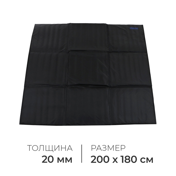 Пол для палатки, 200х180х2 см, цвет чёрный