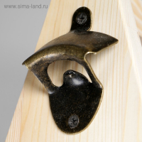 Ящик для пива 27&times;18&times;30 см  с открывашкой, под 6 бутылок, деревянный