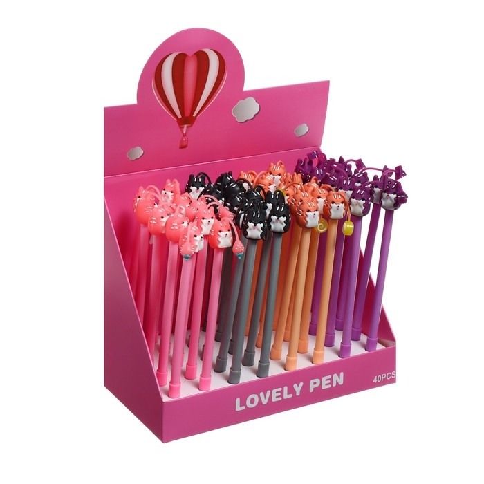 Ручка гелевая-прикол, Ручка гелевая-прикол, "Зверушки", МИКС