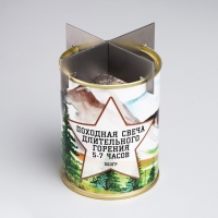 Свеча в жестяной банке походная "Звезда", 7,5х9,5 см, тип№1