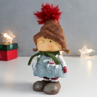 Сувенир полистоун "Девочка в платье с зайчиками в кармашках" 9,5х7,5х17 см Сувенир полистоун "Девочка в платье с зайчиками в кармашках" 9,5х7,5х17 см