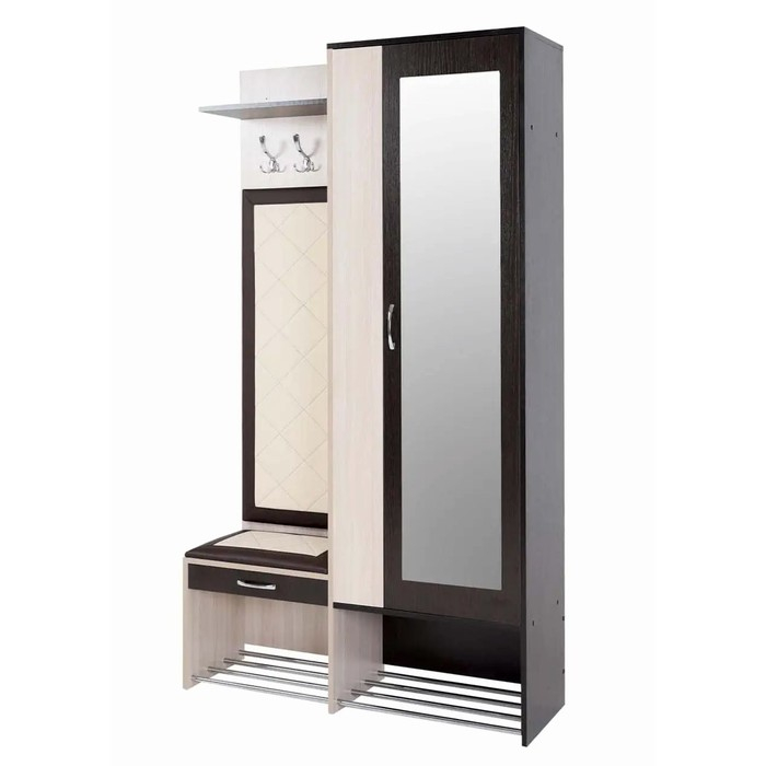 Прихожая Ольга 4, Ясень шимо светлый/Венге