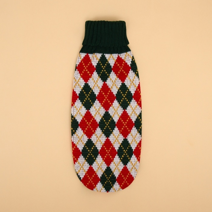 Свитер "Шахматы", L (ДС 29, ОШ 29, ОГ 29-49 см)