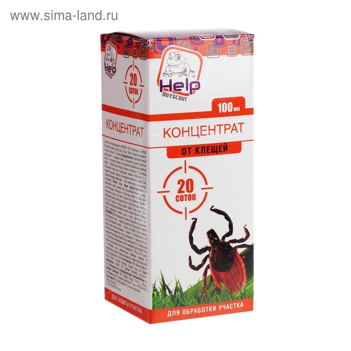 Концентрат от клещей Концентрат от клещей "Help", для защиты дачного участка, 100 мл