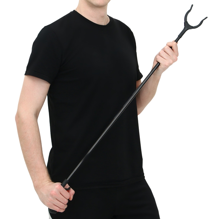 Плодосъёмник &laquo;Два пальца&raquo;, металлический черенок 1 м, с ручкой-пистолетом, Greengo