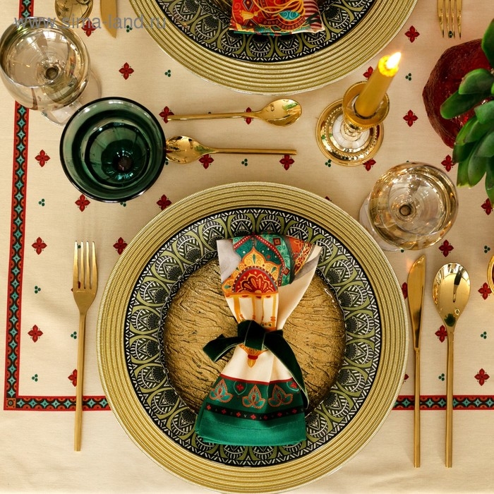 Скатерть Этель &laquo;Нью-Дели&raquo; 180х150 см, 100 % хл, саржа 190 гр/м2