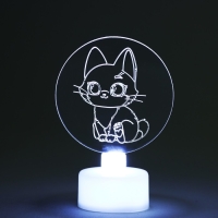 Светильник ночник &laquo;Котик&raquo;, d = 6 см, модель E-34