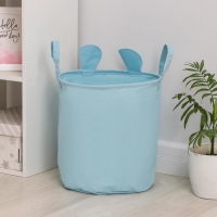 Корзина бельевая текстильная &laquo;Мишутка&raquo;, 36&times;35 см, цвет голубой