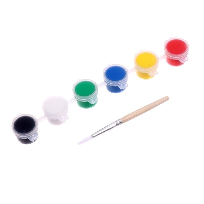 Ёлочные шары под раскраску на новый год &laquo;Новый год&raquo;, краски, 2 шт, новогодний набор для творчества