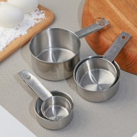 Набор мерных ложек Доляна &laquo;Кристалл&raquo;, 5 шт: 30/60/80/125/250 мл, нержавеющая сталь, серебристый