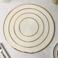 Салфетки сервировочные на стол Доляна, 4 шт, d=38 см