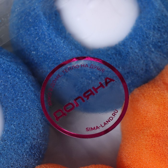 Шарики для стирки Доляна, набор 4 шт, d=8 см, цвет синий/оранжевый Шарики для стирки Доляна, набор 4 шт, d=8 см, цвет синий/оранжевый