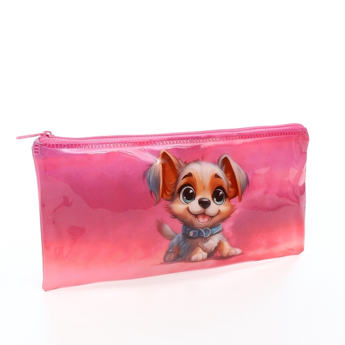 Косметичка-пенал на молнии, цвет розовый Косметичка-пенал на молнии, цвет розовый