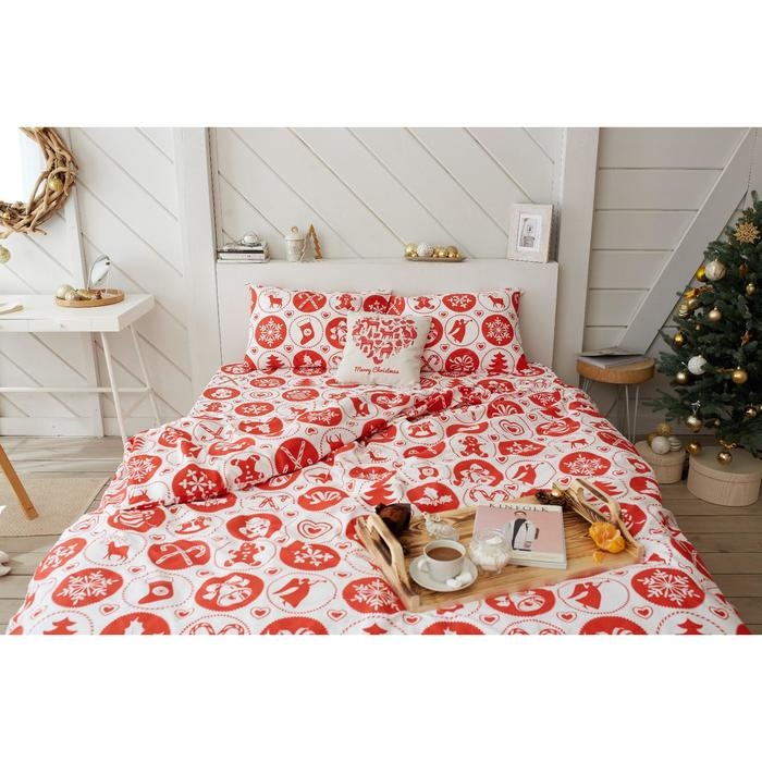 Постельное белье LoveLife дуэт " New Year's gifts" 143*215см-2шт,240*225см,50*70см-2шт