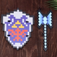 Набор деревянных сувениров "Бриллиантовое оружие" щит, меч Набор деревянных сувениров "Бриллиантовое оружие" щит, меч