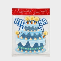 Декоративное украшение (подвеска) "Happy Birthday" 42х26 см, цв. голубой Декоративное украшение (подвеска) "Happy Birthday" 42х26 см, цв. голубой