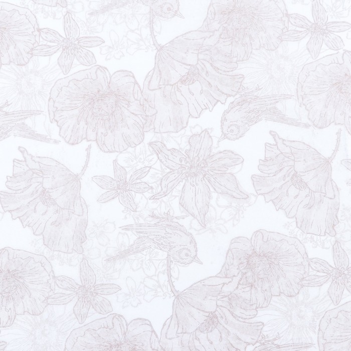 Бумага силиконизированная &laquo;Маки и птички&raquo;,  хохлома, 0,38 х 5 м