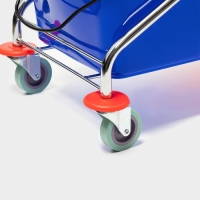 Тележка для уборки с вертикальным отжимом, два ведра по 25 литров, на колёсах, хромированная рама Тележка для уборки с вертикальным отжимом, два ведра по 25 литров, на колёсах, хромированная рама