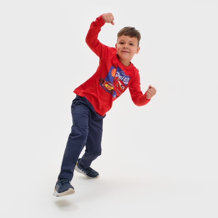 Футболка с длинным рукавом "Тачки", Disney, рост 86-92, красный