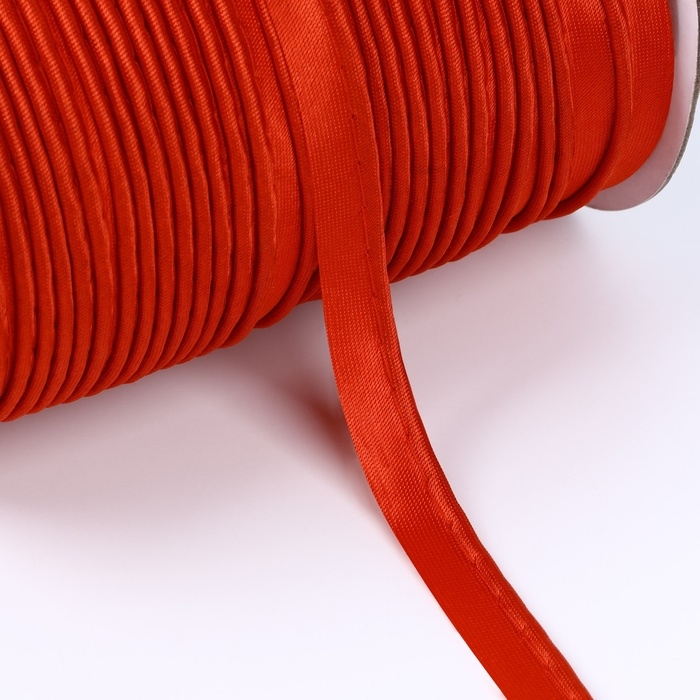 Кант атласный, 12 мм, 65 &plusmn; 1 м, цвет красный