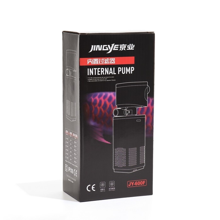 Фильтр внутренний JINGYE JY-600F, 650 л/ч, 15 Вт Фильтр внутренний JINGYE JY-600F, 650 л/ч, 15 Вт