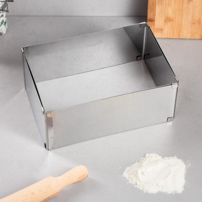 Форма раздвижная для выпечки &laquo;Прямоугольная&raquo;, h-10 см, 18х32 - 26х50 см