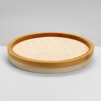 Подставка под кольца &laquo;Стиль&raquo; 89 мест, круг, дерево, 30&times;30&times;5 см, цвет бежевый