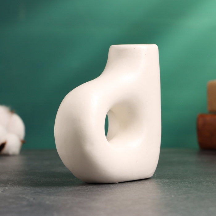 Подсвечник Подсвечник "Брэй" белый глянец, 10х4х10см