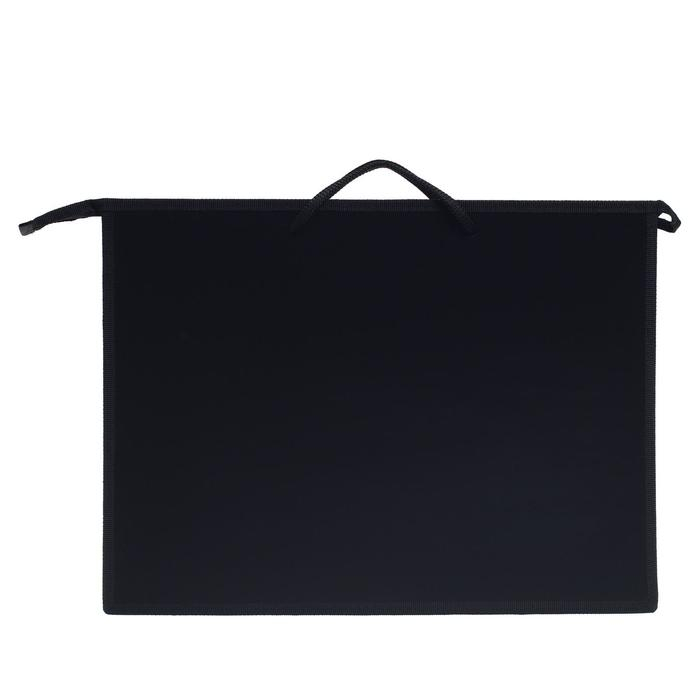 Папка для чертежей и рисунков A3, 420 х 343 х 50 мм, с ручками, пластиковая, молния сверху, 0.9 мм, Папка для чертежей и рисунков A3, 420 х 343 х 50 мм, с ручками, пластиковая, молния сверху, 0.9 мм, "Стандарт" ПР 3, чёрная