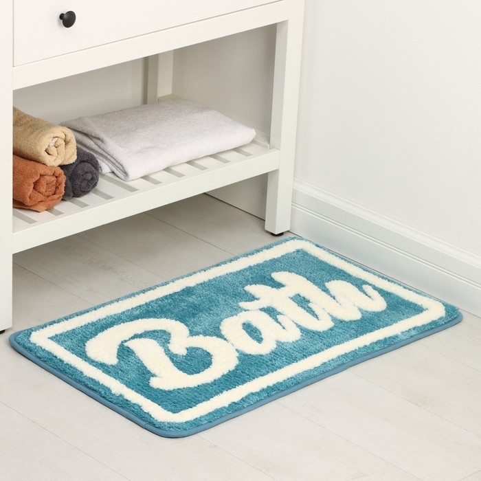 Коврик для ванной и туалета SAVANNA &laquo;Bath&raquo;, 50&times;80 см, цвет голубой