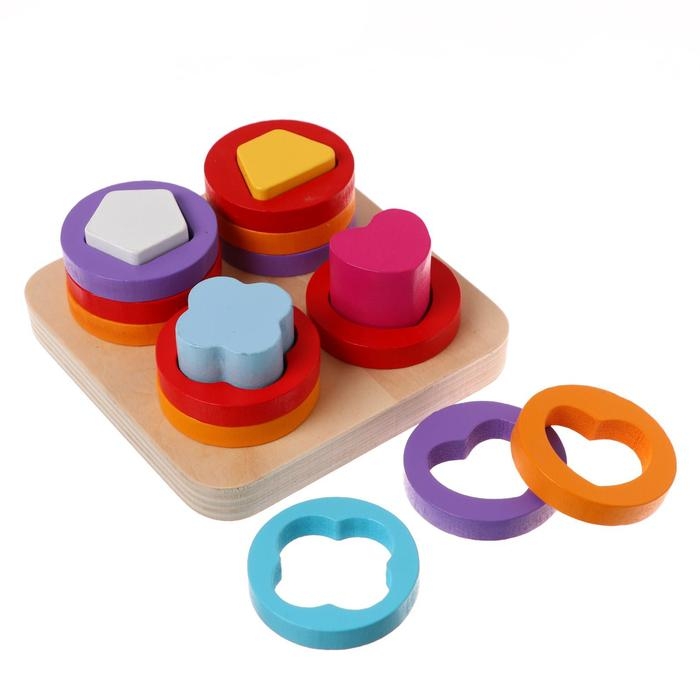 Детская развивающая игра &laquo;Пирамидка&raquo;, 11,8х11,8х4,5 см