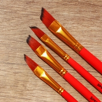 Кисть для рисования набор 4 шт. синтетика плоские &laquo;Давид&raquo;, №4,6,8,10