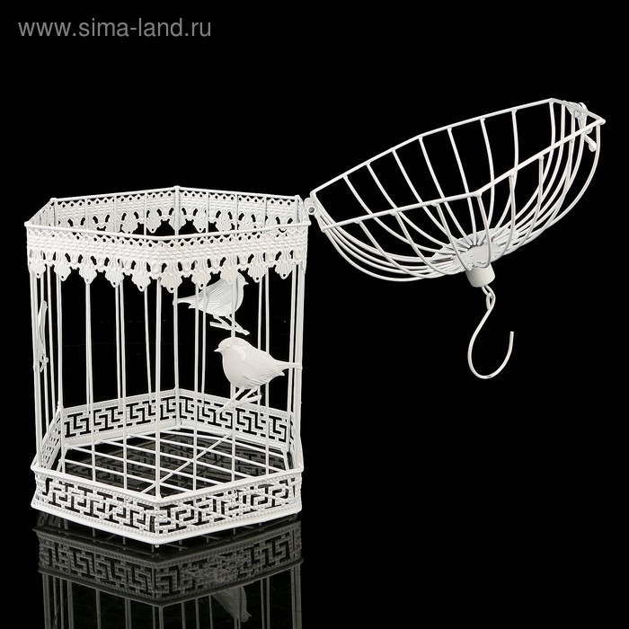 Клетка шестиугольная "Птицы", 40х23см