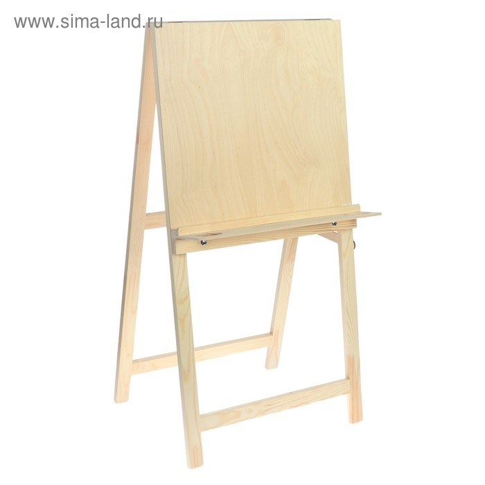 Мольберт тип «Хлопушка», 100 х 50 х 55 см, планшет 50 х 50 см, полка с двумя подстаканниками, неокрашенное дерево, Calligrata Мольберт тип «Хлопушка», 100 х 50 х 55 см, планшет 50 х 50 см, полка с двумя подстаканниками, неокрашенное дерево, Calligrata