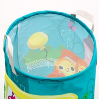 Корзина для хранения игрушек &laquo;Зверята&raquo;, 50 х 40 см, синяя