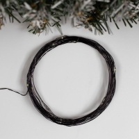 Гирлянда &laquo;Нить&raquo; 5 м роса, IP20, чёрная нить, 50 LED, свечение белое, USB