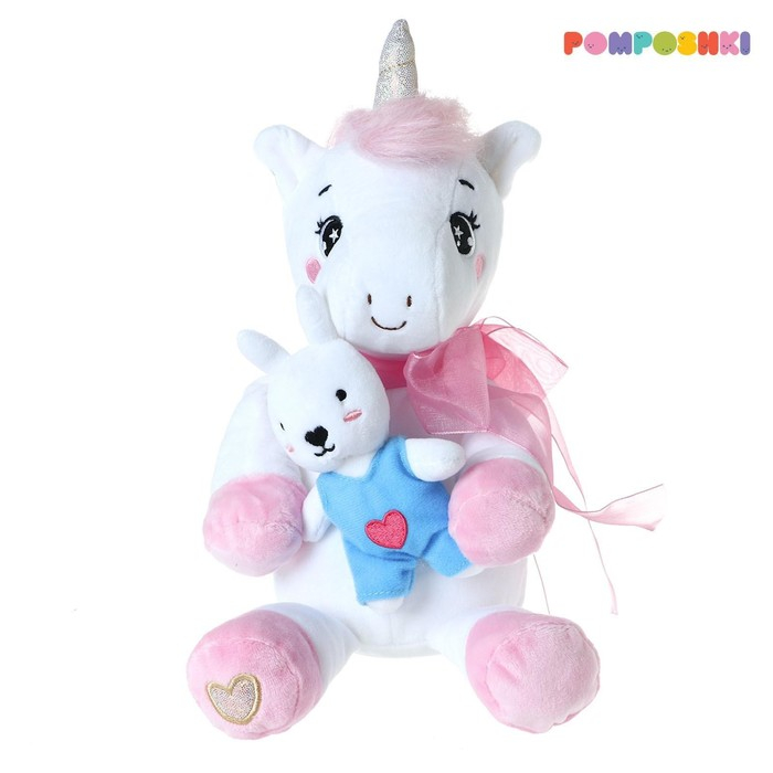 Мягкая игрушка &laquo;Единорожка с зайкой&raquo;, 21 см