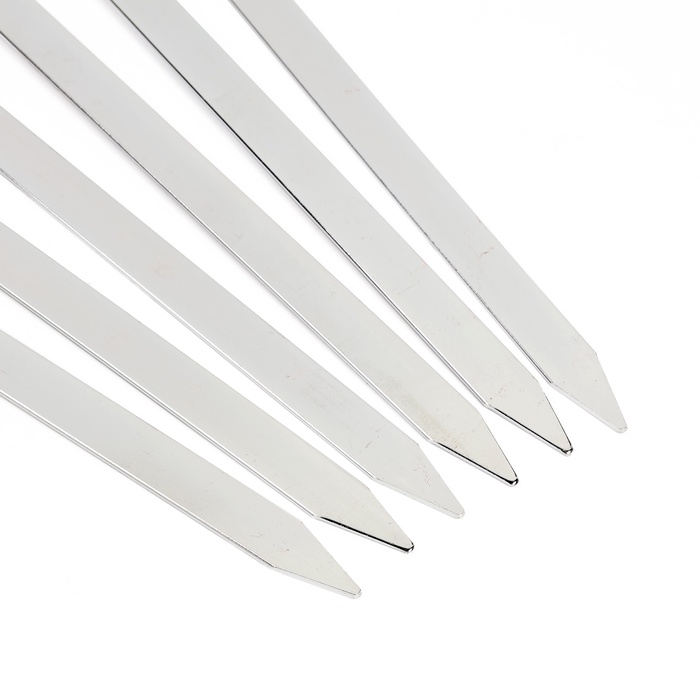 Набор шампуров для люля-кебаб 6 шт, рукоять - кольцо, ширина - 1.8 см, 60 см Набор шампуров для люля-кебаб 6 шт, рукоять - кольцо, ширина - 1.8 см, 60 см