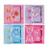 Записная книжка в подарочной коробке, на замочке, А6, 50 листов, линия, "Бабочка", МИКС Записная книжка в подарочной коробке, на замочке, А6, 50 листов, линия, "Бабочка", МИКС