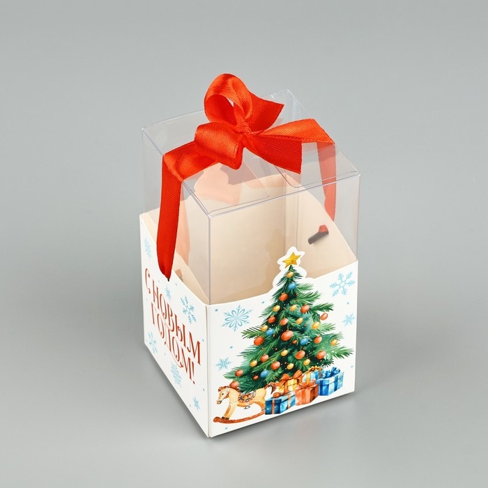 Коробка подарочная новогодняя складная &laquo;Ёлочка&raquo;, 7 х 12 х 7 см, Новый год