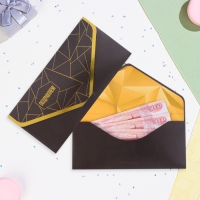 Конверт для денег "Поздравляем!" чёрный орнамент, тиснение, 19,5 х 9 см Конверт для денег "Поздравляем!" чёрный орнамент, тиснение, 19,5 х 9 см