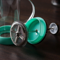 Чайник заварочный френч - пресс «Келли», 350 мл, стекло, цвет зелёный Чайник заварочный френч - пресс «Келли», 350 мл, стекло, цвет зелёный