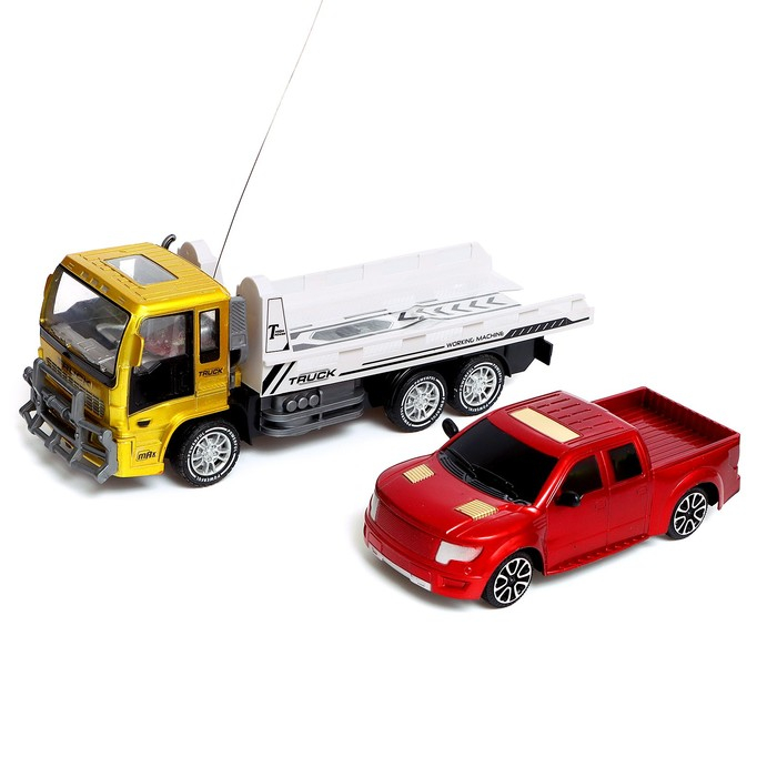 Грузовик радиоуправляемый &laquo;Автовоз&raquo;, с машиной, работает от аккумулятора МИКС