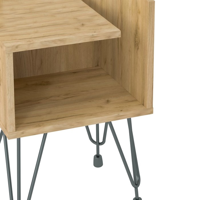 Тумба прикроватная Liverpool 35х35х48 см, дуб крафт золотой, чёрный Тумба прикроватная Liverpool 35х35х48 см, дуб крафт золотой, чёрный